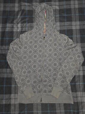 y2k 2000s mossimo floral print zip up lightweight hoodie sweatshirt